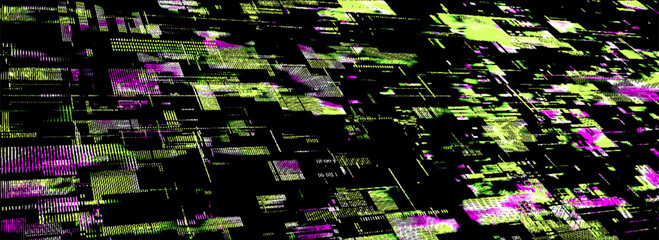 Wall Mural - vector abstract digital background. colors matrix cyberspace with moving data. technology cyber secu