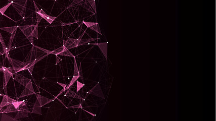 Wall Mural - technology network connection artificial intelligence. abstract vector business design. futuristic r