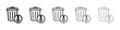 © Warpiya - Waste reduction icon logo in stroke lines collection