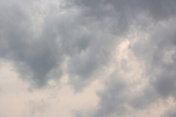 Wall Mural - dark storm clouds on the sky. gloomy overcast weather. scenic environment of disaster climate. intense windy front