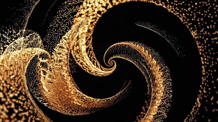 Wall Mural - Abstract magic gold dust background over black. Beautiful golden art