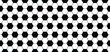 © Meduza - Seamless soccer ball hexagon pattern vector. Black and white football texture background for sport designs, fabric prints, wallpaper, or web and graphic decoration.