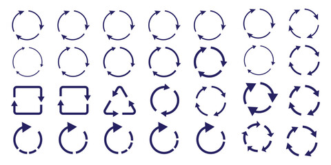 Wall Mural - recycle symbol collection. set of recycle vector icons. vector illustration