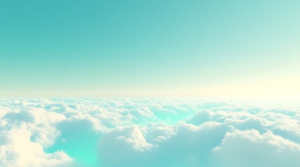 dreamy aerial view of white clouds against a vibrant blue sky for background and wallpaper