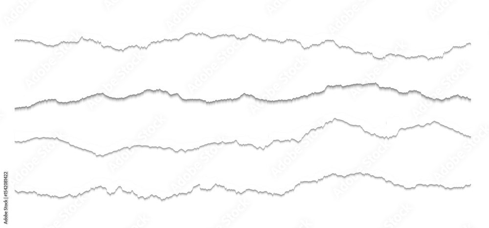 Realistic torn paper edges vector Stock Vector | Adobe Stock