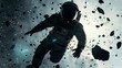© Edwin - Astronaut adrift in a debris field of space.