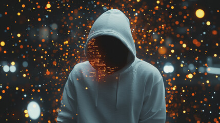 Hacker are planning to hack and attack networks and cyber security , innovative digital city with connection network reciprocity future wireless digital city and social media networking