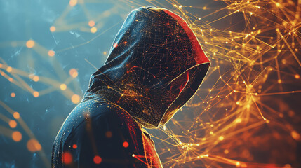 Hacker are planning to hack and attack networks and cyber security , innovative digital city with connection network reciprocity future wireless digital city and social media networking