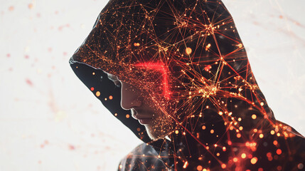 Hacker are planning to hack and attack networks and cyber security , innovative digital city with connection network reciprocity  future wireless digital city and social media networking 
