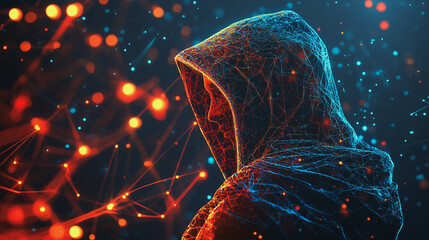 Hacker are planning to hack and attack networks and cyber security , innovative Smart city and graphs with statistics to analyze business potential and predict future developments in company growth.