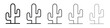 © Win - Cactus icon Symbol concept for web design.simple line vector icon. logo illustration.