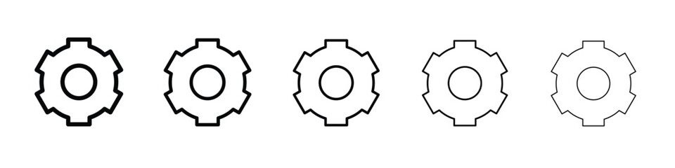 Cogwheel icon Symbol concept for web design.simple line vector icon. logo illustration.