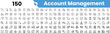 © Sk Sa - Set of 150 outline account management icons. Vector illustration