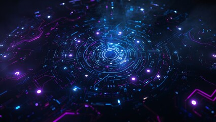 Abstract technology background, modern computer world concept
