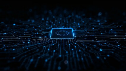 Abstract technology background, modern computer world concept