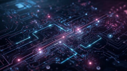 Abstract technology background, modern computer world concept