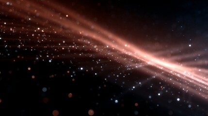 Wall Mural - an abstract cosmic background featuring glowing stars and luminous particles in a dark space. this d