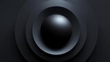 Black and white abstract background with a circular shape in the center. the shape appears to be made up of multiple layers of different shades of black, creating a layered effect.
