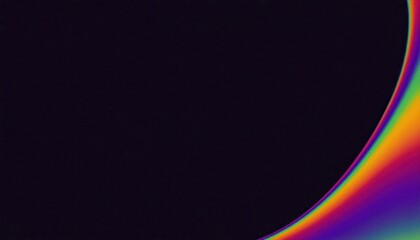 Wall Mural - vibrant abstract curve with smooth rainbow gradient on dark background, ideal for web design, digita