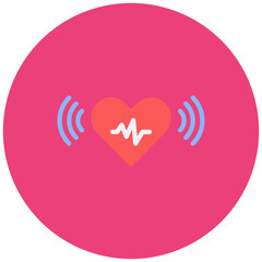 Wall Mural - heart sound icon vector image. can be used for cardiology.