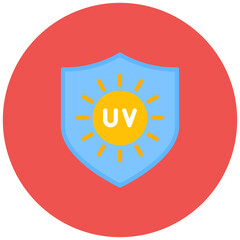 Wall Mural - uv protection icon vector image. can be used for sun protection.