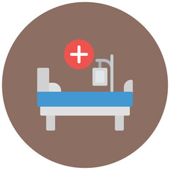 Wall Mural - hospital bed icon vector image. can be used for tuberculosis.