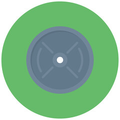 Wall Mural - weight plate icon vector image. can be used for fitness.