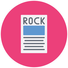 Wall Mural - Rock Magazine icon vector image. Can be used for Rock and Roll.