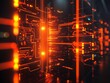 © Dariya - Glowing Orange Data Center Servers on Dark Circuit Board