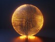 © Dariya - Glowing Mesh Sphere on Dark Background