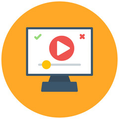 Wall Mural - Test Screening icon vector image. Can be used for Filmmaking.