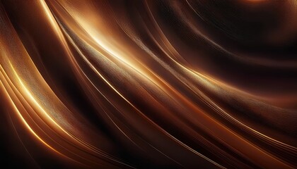 Wall Mural - luxurious golden fluid wave background with glowing metallic light streaks and fine abstract texture