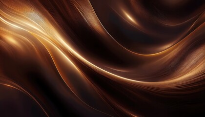 Wall Mural - luxurious golden fluid wave background with glowing metallic light streaks and fine abstract texture