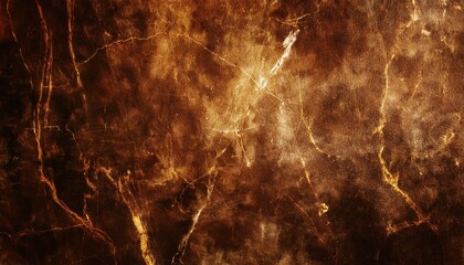 Wall Mural -  burnt brown cracked marble texture with golden veins and leather-like surface detail for luxury branding, website background, poster or print design