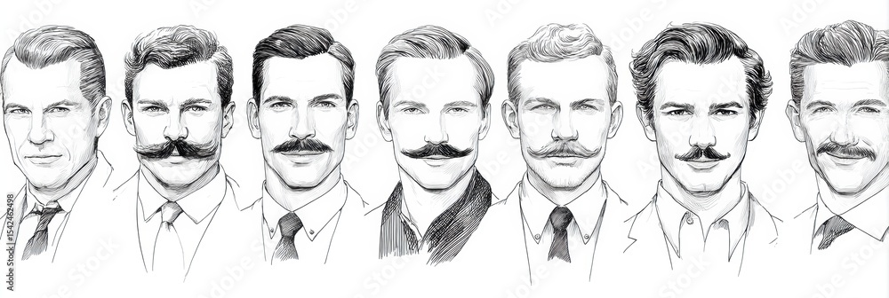 Movember Style Guide Explore Diverse Movember Facial Hair Styles Showcasing Popular Mustache ...