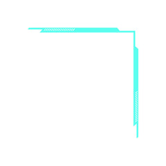 Wall Mural - y2k retro hud frame. abstract icon shape in minimal style. digital element, nostalgic symbol of the 