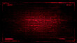 © hiten666 - Abstract red digital glitch background with lines and noise. Data error screen texture, display failure concept. Corrupted code.