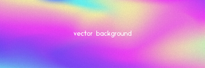 Wall Mural - noise gradient background. abstract grainy bg in pink, purple and blue colors. iridescent hologram. 