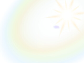 Wall Mural - Sun rainbow glare on isolated on transparent background. Sunlight with lens flare effect on a real transparent background. PNG illustration