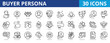 © Galuh Sekar - Buyer persona icon pack collection set for sales marketing, product development and customer service. With target, audience, user profile, behavior, need, insight, segment, buyer, shopping, conversion