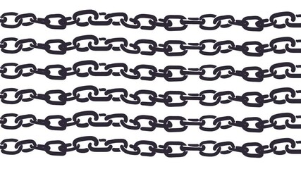 Wall Mural - A mass in the form of chains moves horizontally across the entire screen.