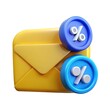 © Md - 3d render of email with percentage discount icons