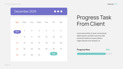  2025 Calendar Progress Infographic