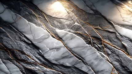 Wall Mural - grey and gold marble texture: luxurious grey and gold marble texture with striking veining, ideal fo