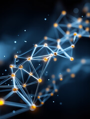 Wall Mural - digital connection: a dynamic visualization of interconnected data points and lines, capturing the e