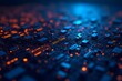 © คงเดช ผาผง - An abstract glowing circuit board with integrated microchips and vibrant blue and orange illumination suggests complex technology and intricate digital networks.