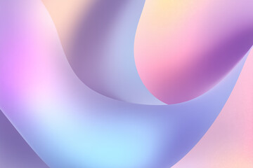 Wall Mural - pastel gradient background featuring flowing abstract shapes