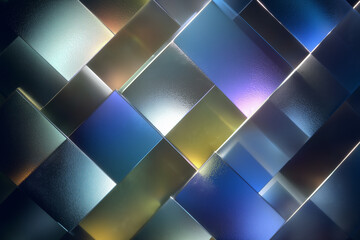 Wall Mural - colorful frosted glass tiles creating modern abstract background