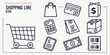 © Ameer - Black silhouette collection of shopping related icons including a cart bags credit cards store gift and cash register icon set