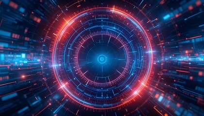  Original name(s): Circle vector HUD interface screen concept for the future. abstract design on a blue backdrop. vector backdrop that is abstract. Background of an abstract technology communication d
